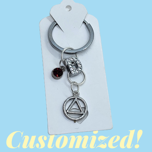 NA Narcotics Anonymous tree of life, gold live your dream keychain! Free goodie - Picture 2 of 3